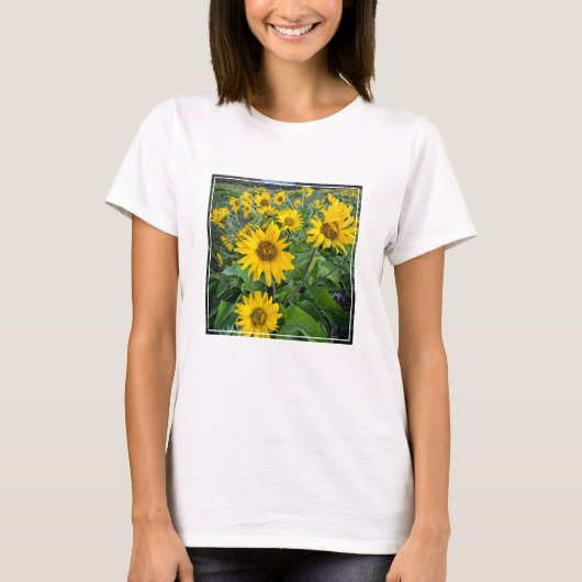 T-shirt Fleurs | Rivière Balsomroot Columbia, Oregon (Devant)