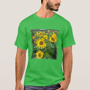 T-shirt Fleurs   Rivière Balsomroot Columbia, Oregon