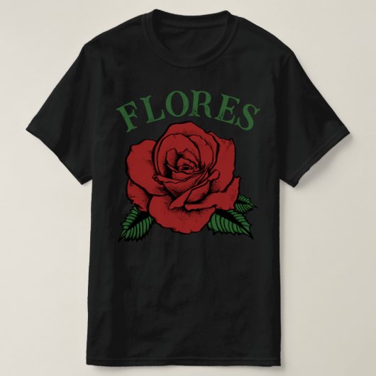 T-shirt fleurs rose rouge (Design devant)
