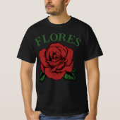 T-shirt fleurs rose rouge (Devant)