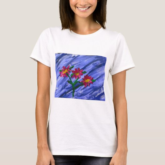 T-shirt Fleurs roses (Devant)