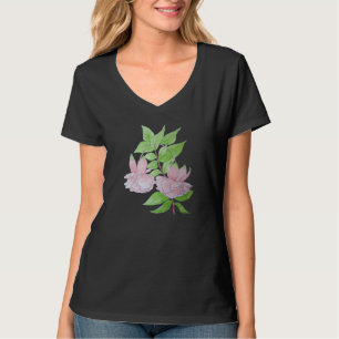 T-shirt Fleurs roses et peinture florale originale de