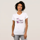T-shirt Fleurs Roses/Noires La Mariée (Devant entier)