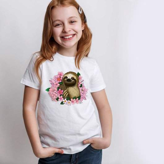 T-shirt Fleurs roses parentes