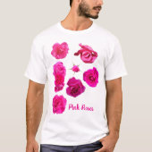 T-Shirt Fleurs Roses Roses (Devant)