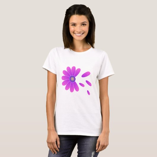 T-SHIRT FLEURS ROSES TEE (Devant entier)