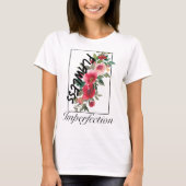 T-shirt Fleurs roses vintages Imperfection (Devant)