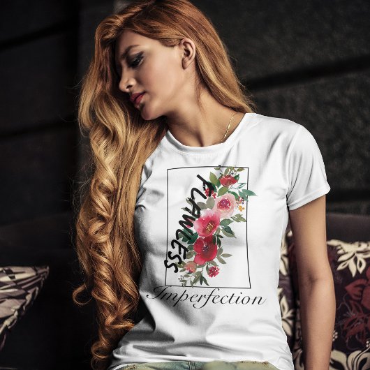 T-shirt Fleurs roses vintages Imperfection