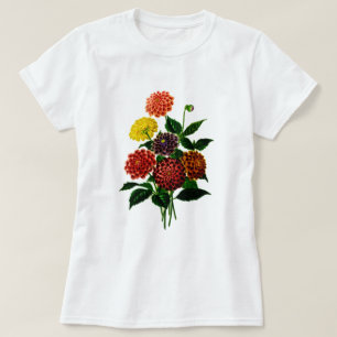 T-Shirt Fleurs Rouge Jaune