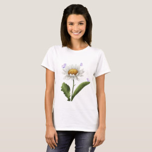 T-shirt Fleurs sauvages aquarelle, fleurs botaniques, natu
