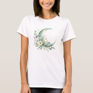 T-Shirt Fleurs Sauvages au Clair de Lune Aquarel
