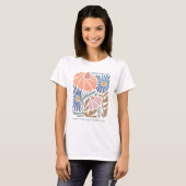 T-shirt Fleurs sauvages Boho avec citations inspirantes (Devant entier)