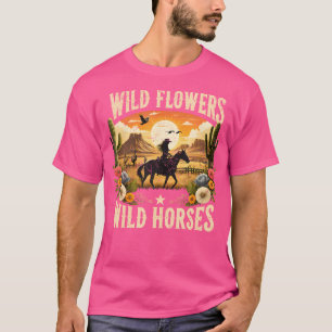 T-shirt Fleurs sauvages - Chevaux sauvages