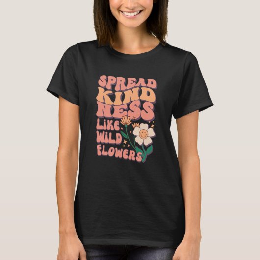 T-shirt Fleurs sauvages de gentillesse (Devant)