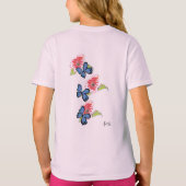 T-shirt : Fleurs sauvages et papillons (Dos)