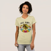 T-shirt Fleurs sauvages graphiques Bee Kind (Devant entier)