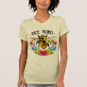 T-shirt Fleurs sauvages graphiques Bee Kind (Devant)