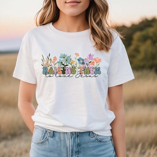 T-shirt Fleurs sauvages les faisant aimer Jésus