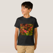T-shirt Fleurs sauvages rose et jaune pâle (Devant entier)