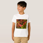 T-shirt Fleurs sauvages rose et jaune pâle (Devant entier)