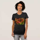 T-shirt Fleurs sauvages rose et jaune pâle (Devant entier)