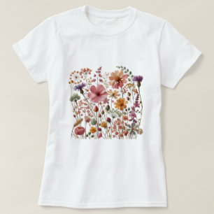 T-shirt Fleurs sauvages vintages