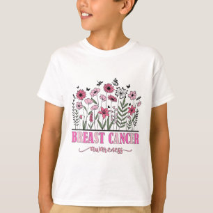 T-shirt Fleurs Sensibilisation au cancer du sein Femmes Ca