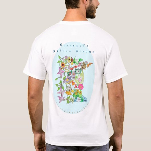 T-shirt Fleurs T-Chemises, Champignons, Fleurs de fleurs i (Dos)