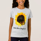 T-shirt Fleurs tournesol Jaune (Devant)