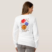 T-shirt Fleurs Tricolor (Dos entier)