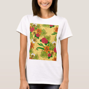 T-shirt fleurs tropicales
