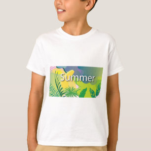 T-shirt fleurs tropicales