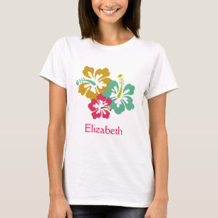 T-shirt Fleurs tropicales colorées personnalisées de