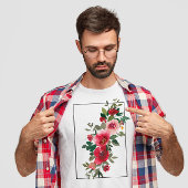 T-shirt Fleurs Vintages, roses et rouges