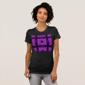 T-shirt Fleurs violettes sans couleur (Devant entier)