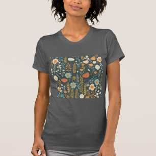 T-shirt Fleurs vives et colorées