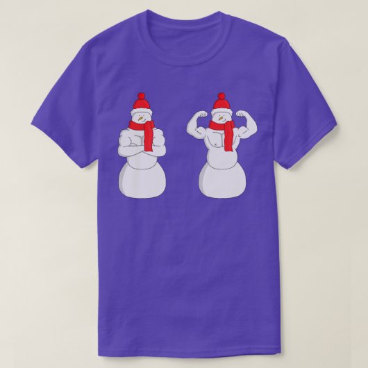 T-shirt Flex Muscle Snowman (Design devant)