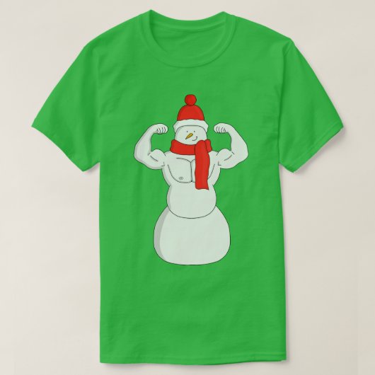 T-shirt Flex Muscle Snowman 1 (Design devant)