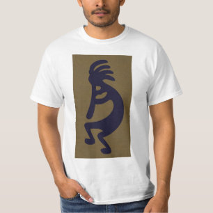 T-shirt Flexibilité de la figure Kokopelli - Noir sur Vert