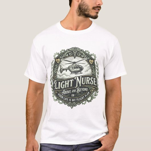 T-shirt Flight Nurse Above And Beyond (Devant)