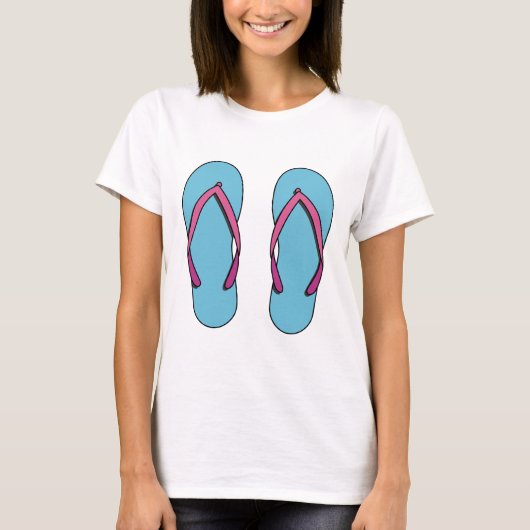 T-shirt Flip Flops de plage (Devant)