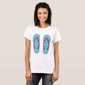 T-shirt Flip Flops de plage (Devant entier)