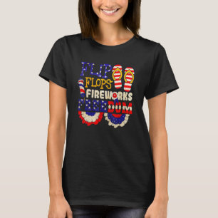 T-shirt Flip Flops Feu D'Oeuvre Et Liberté 4 E De Juillet 