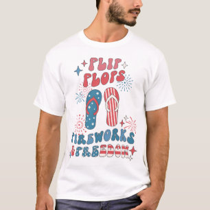 T-shirt Flip Flops Fireworks Freedom