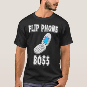 T-shirt Flip Phone Boss Vintage Cell Old School Technology