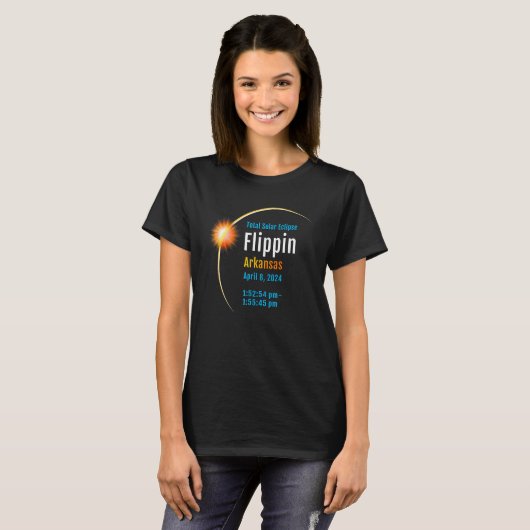 T-shirt Flippin Arkansas Ar Total Solar Eclipse 2024 1 (Devant entier)