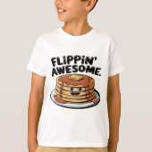 T-shirt Flippin' Awesome Pancake Stack Drôle Petit Déjeune (Devant)