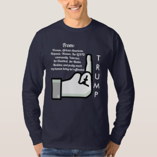 T-shirt Flipping Bird and Donald Trump Shirt