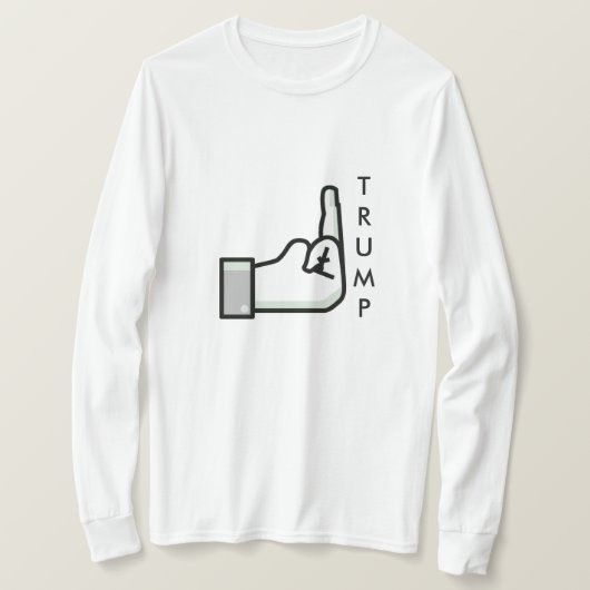 T-shirt Flipping Bird and Donald Trump Shirt (Design devant)