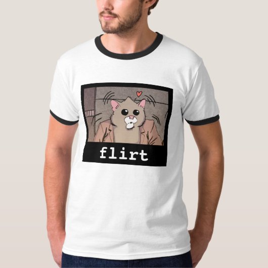 T-shirt Flirt de rage de hamster (Devant)